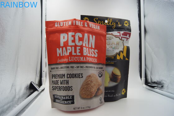 L'emballage de sac de casse-croûte de tirette de Doypack pour le biscuit, coutume a imprimé tiennent des poches