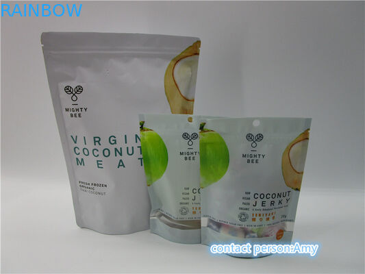 Finition mate de empaquetage de sac saccadé de casse-croûte de noix de coco d'ANIMAL FAMILIER + d'AL + de PE/finition brillante