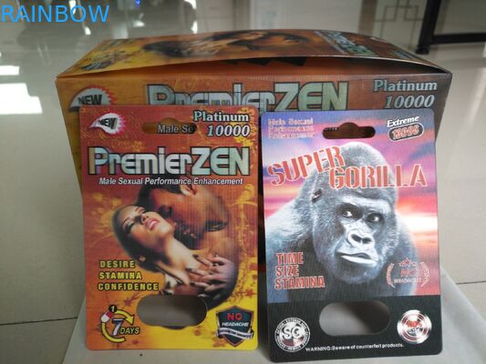 Les pilules masculines d'amélioration dégagent des matériaux du papier d'emballage de boursouflure/pp