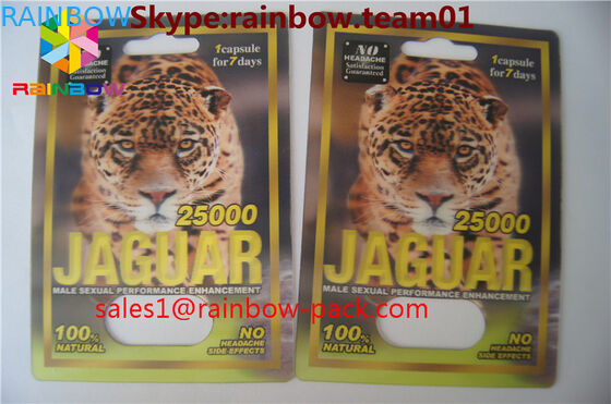 le sexe en plastique clair de bouteilles de pilule de bouteille de pilule de conteneur de bouteille de pilule de sexe de picoseconde d'argent et d'or capsulent l'enveloppe de coquille de balle