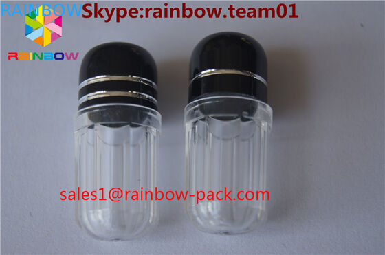 bouteille de pilule de sexe de capsule de récipient en plastique de conteneur de bouteille de pilule de sexe de bouteille de pilule avec les bouteilles de pilule en plastique de chapeau en métal