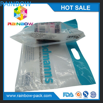 le sac zip-lock d'emballage alimentaire zip-lock de glisseur en plastique réutilisable fait sur commande de sacs avec le logo tiennent l'avant clair de sac