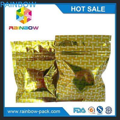 L'or Shinny le mini emballage de poche d'aluminium/sacs zip-lock en aluminium hermétiquements scellé