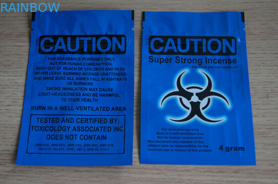 L'extrait botanique épice des sacs d'emballage, sachets en plastique de fines herbes de serrure de fermeture éclair d'encens de Klimax