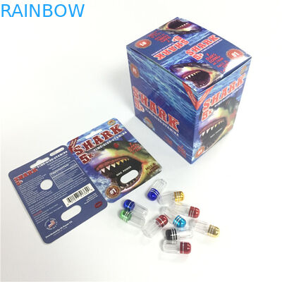 Carte Pakcgaing de boursouflure de papier de pilules de sexe du marché des Etats-Unis pour le rhinocéros 7 pilules de Mamba noir du rhinocéros 69/tigre