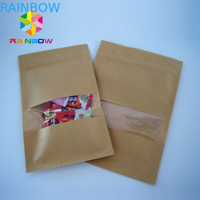 Les sacs à thé revêtus par aluminium imprimés adaptés aux besoins du client empaquetant, Papier d'emballage tiennent des poches avec la fenêtre