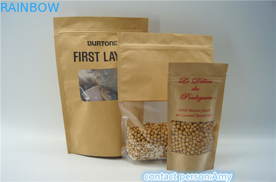 Zip-lock rescellables de papier d'emballage tiennent des poches/poches d'emballage alimentaire