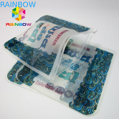 Sac transparent de bikini de sac de PVC, sac en plastique de vêtements de bain d'EVA avec la tirette