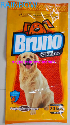 Certification faite sur commande de GV de sac de gousset de côté d'animal familier de soudure à chaud de poche d'aliment pour animaux familiers de chat