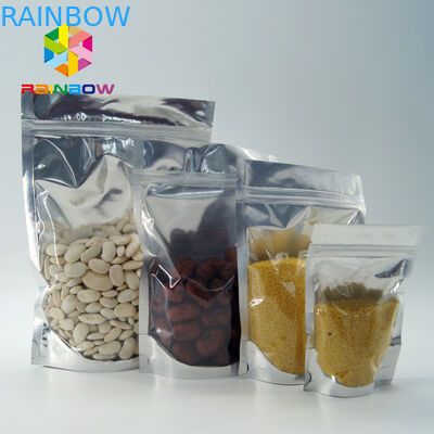La poche de papier d'aluminium d'ANIMAL FAMILIER/PE empaquetant l'aluminium métallique clair tiennent le sac zip-lock