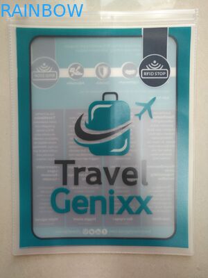 Sac transparent clair de PVC, joint latéral du sac trois de cintre de PVC de pince à linge