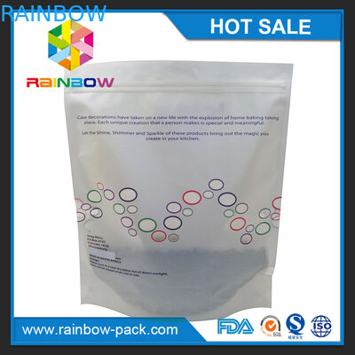 La matte a adapté l'impression aux besoins du client de logo tiennent la poche zip-lock avec le gousset inférieur