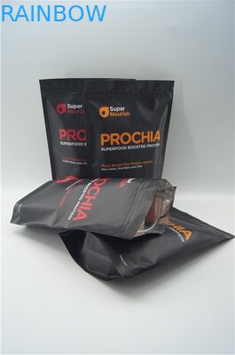 La catégorie comestible tiennent la poche avec la tirette pour l'emballage de poudre de secousse