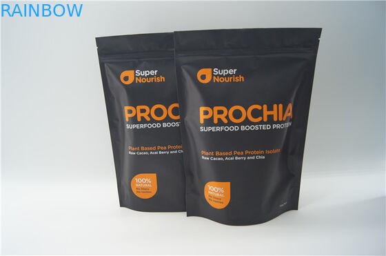 La catégorie comestible tiennent la poche avec la tirette pour l'emballage de poudre de secousse