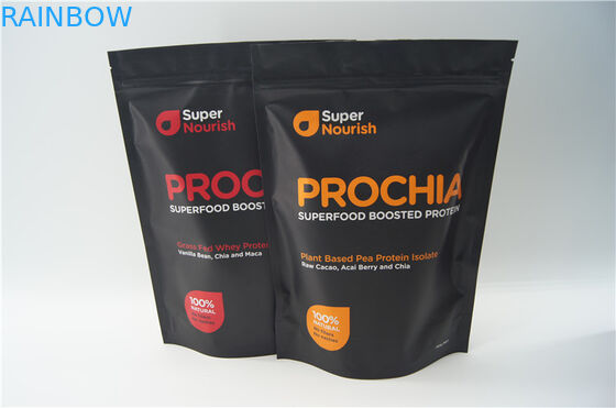 Matt a imprimé le sac à poudre en aluminium de protéine de lactalbumine/papier d'aluminium tiennent des poches de tirette