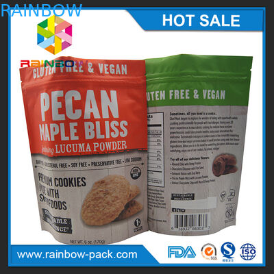 l'emballage de papier d'aluminium de puces de sacs de puce de papier d'aluminium tiennent les biscuits 250g zip-lock empaquetant la poche