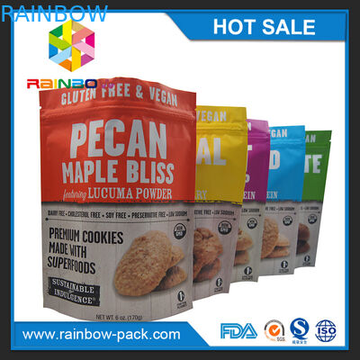 l'emballage de papier d'aluminium de puces de sacs de puce de papier d'aluminium tiennent les biscuits 250g zip-lock empaquetant la poche