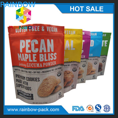 l'emballage de papier d'aluminium de puces de sacs de puce de papier d'aluminium tiennent les biscuits 250g zip-lock empaquetant la poche