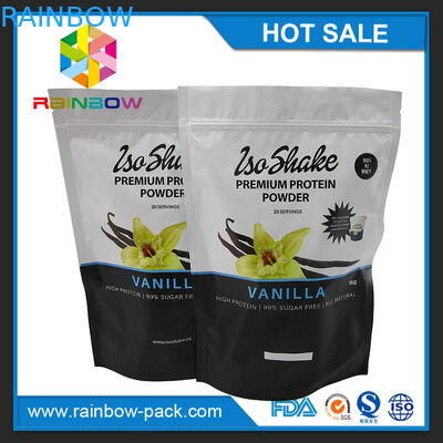 le papier d'aluminium de finition mate tiennent l'emballage rescellable de poudre de protéine de suppléments de nutrition