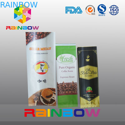 sac latéral blanc d'emballage de café du gousset 12oz avec la valve/impression faite sur commande