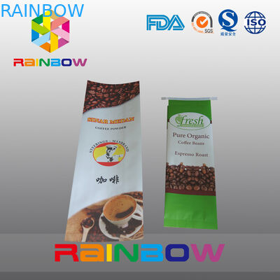 sac latéral blanc d'emballage de café du gousset 12oz avec la valve/impression faite sur commande