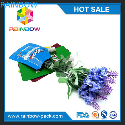 Les sachets en matière plastique rescellables empaquetant liquide imprimé tiennent la poche de bec avec la tirette