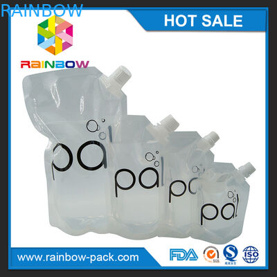 4oz/8oz/16oz transparents tiennent la poche de vin avec le bec libre de BPA