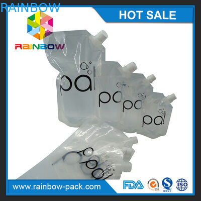 4oz/8oz/16oz transparents tiennent la poche de vin avec le bec libre de BPA