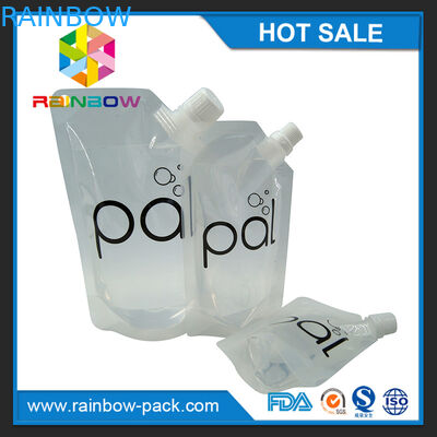 4oz/8oz/16oz transparents tiennent la poche de vin avec le bec libre de BPA