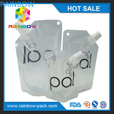 4oz/8oz/16oz transparents tiennent la poche de vin avec le bec libre de BPA