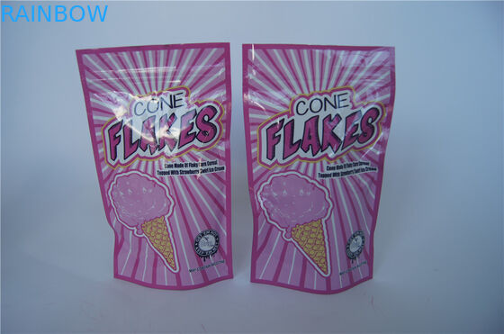 Poche zip-lock de l'aluminium CBD d'impression faite sur commande empaquetant le paquet gommeux avec Tearnotches