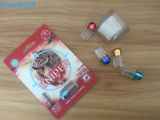 Pilules masculines d'amélioration de rhinocéros chaud de vente empaquetant la boîte de carte et de présentation avec l'effet 3D