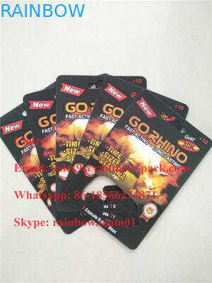 Carte en gros de la boursouflure 3D d'emballage de pilule de rhinocéros des Etats-Unis pour le conteneur/balle/bouteille de capsule de rhinocéros Go