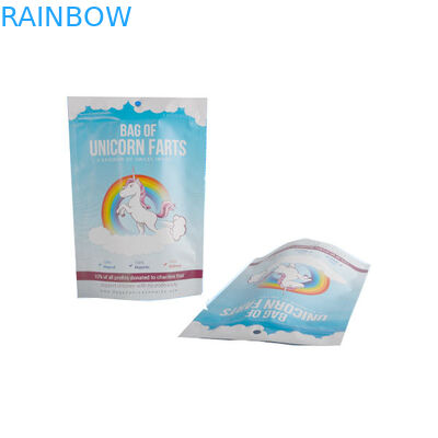 Le bleu blanc zip-lock d'emballage de poche d'aluminium d'Alumimum de plastique stratifié Shinny