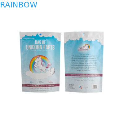 Le bleu blanc zip-lock d'emballage de poche d'aluminium d'Alumimum de plastique stratifié Shinny