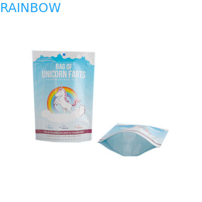 Le bleu blanc zip-lock d'emballage de poche d'aluminium d'Alumimum de plastique stratifié Shinny