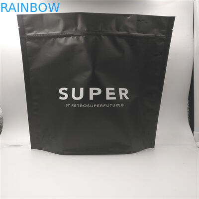 Le noir mat 500 grammes 1 livre a imprimé des sacs d'emballage alimentaire avec le zip-lock et la valve de décarburation
