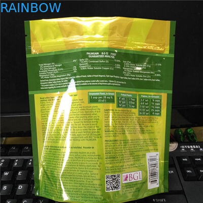 Sachets en matière plastique colorés brillants empaquetant, sacs d'emballage alimentaire de casse-croûte pour des frites