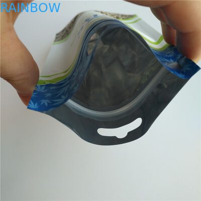 Sacs rescellables blancs mats d'emballage de graines de chanvre, emballage de sachet en matière plastique