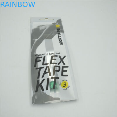 Sachets en matière plastique ouverts inférieurs accrochants empaquetant, coutume latérale de poche du joint trois imprimée