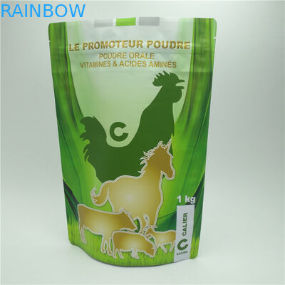 Sachets en matière plastique rescellables empaquetant, sac d'aliment pour animaux familiers de tirette pour le supplément animal