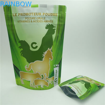 Sachets en matière plastique rescellables empaquetant, sac d'aliment pour animaux familiers de tirette pour le supplément animal