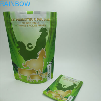 Sachets en matière plastique rescellables empaquetant, sac d'aliment pour animaux familiers de tirette pour le supplément animal