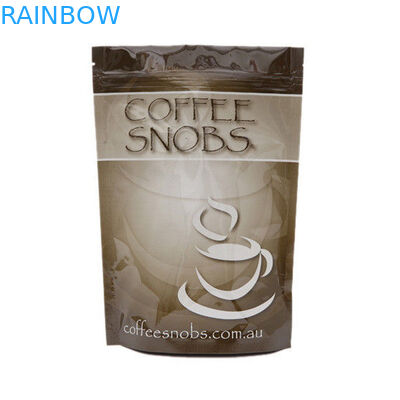 Sac zip-lock d'emballage de grain de café de fond plat de bloc carré de la coutume 250g 500g 1kg