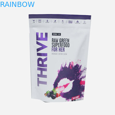 en plastique rescellables adaptés aux besoins du client d'emballage nuts tiennent le sac zip-lock de poche pour la poudre