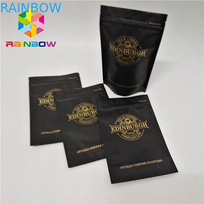 Les sacs en plastique 500g de gousset du fond de tirette tiennent la poche rescellable zip-lock de café