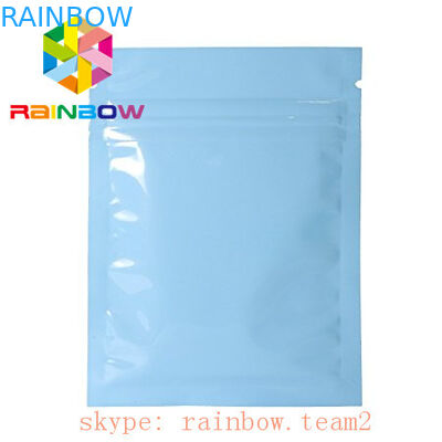 Les poches zip-lock d'or simples de papier aluminium de mylar pour l'emballage de feuille de thé/mini côté 3 ont scellé le sachet