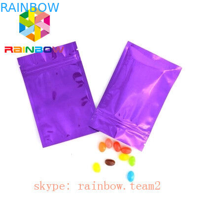 Poche plate de sac de graines de chanvre d'emballage de poche de papier d'aluminium de forme avec la tirette