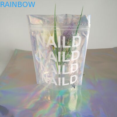 3 sacs zip-lock olographes de Mylar scellés par côté pour le corps de poudre frottent des produits