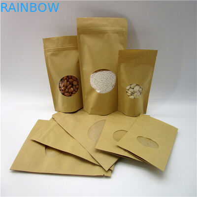 Sacs en papier/poche adaptés aux besoins du client ovales d'emballage de poudre protéine de riz